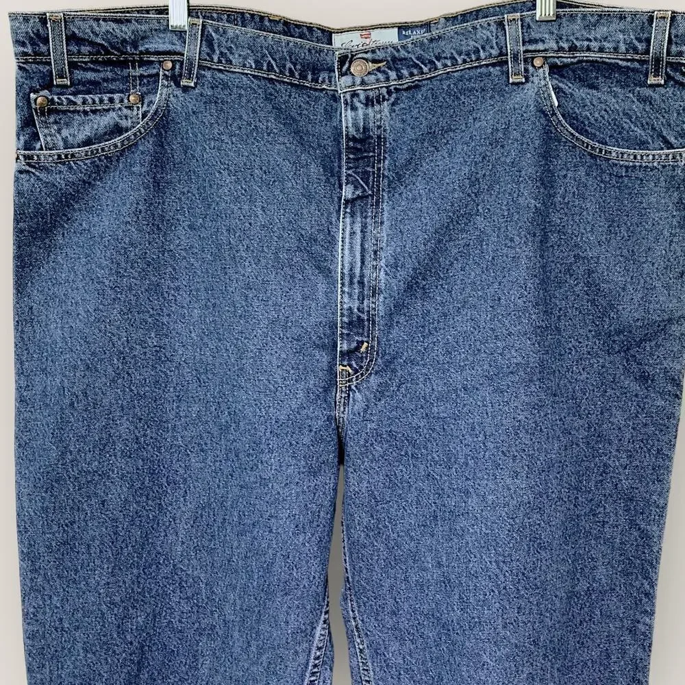 Levi's 540 Vintage 90s Relaxed Fit Tapered Denim Blue Jeans Men Size 50X32 New